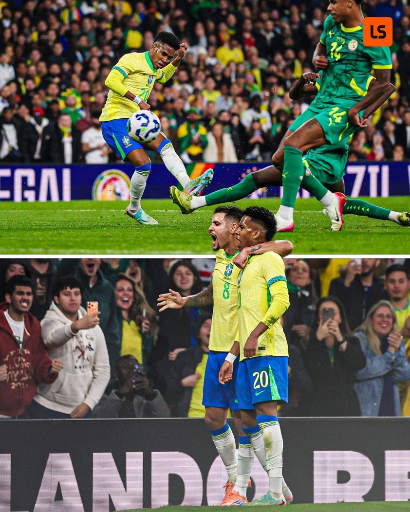 "Thần đồng Brazil 17 tuổi lập lại kỳ tích huyền thoại như Pele" 4 Estevao tiếp tục ghi bàn cho Brazil (Ảnh: Livescore).