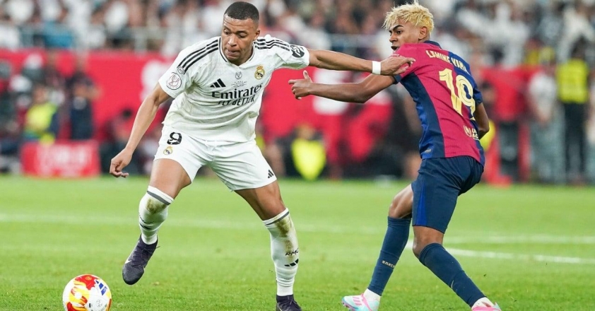 Màn đối đầu giữa Mbappe và Yamal sẽ đánh dấu 'kỷ nguyên mới' của giải vô địch Tây Ban Nha. (Ảnh: Goal)