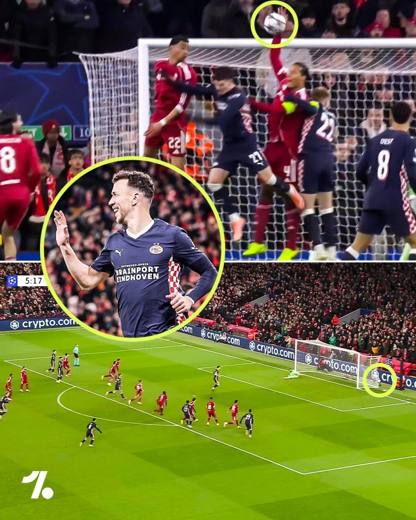 Virgil van Dijk đã phạm lỗi dẫn đến phạt đền sớm trong trận thua tan nát của Liverpool (Ảnh: One Football).