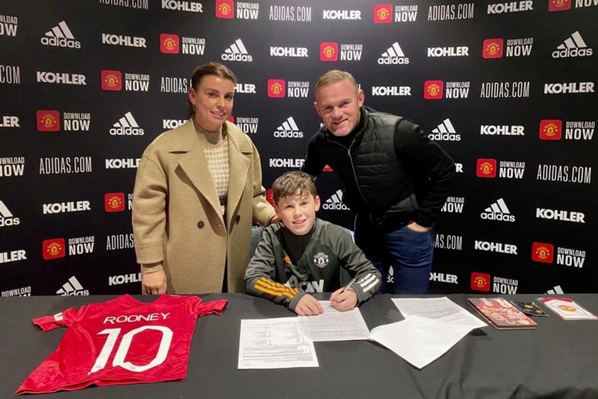 Kai Rooney gia nhập học viện bóng đá của Man United lúc 11 tuổi. (Ảnh: Manchester United)