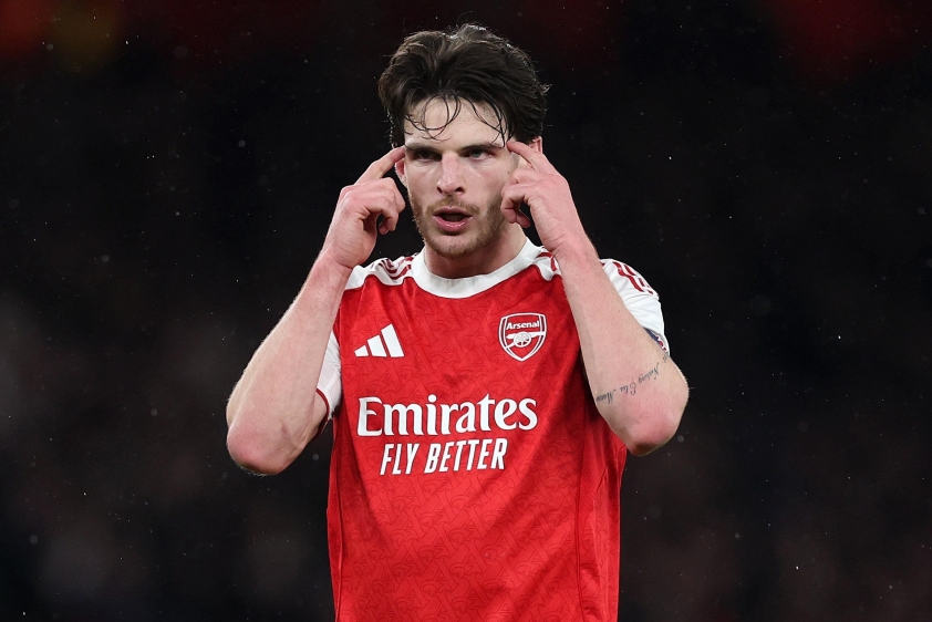 Arteta kỳ vọng Declan Rice sẽ giành Quả Bóng Vàng 4 Declan Rice đang là 'trái tim' của tuyến giữa Arsenal (Ảnh: Bavarian Football Works).
