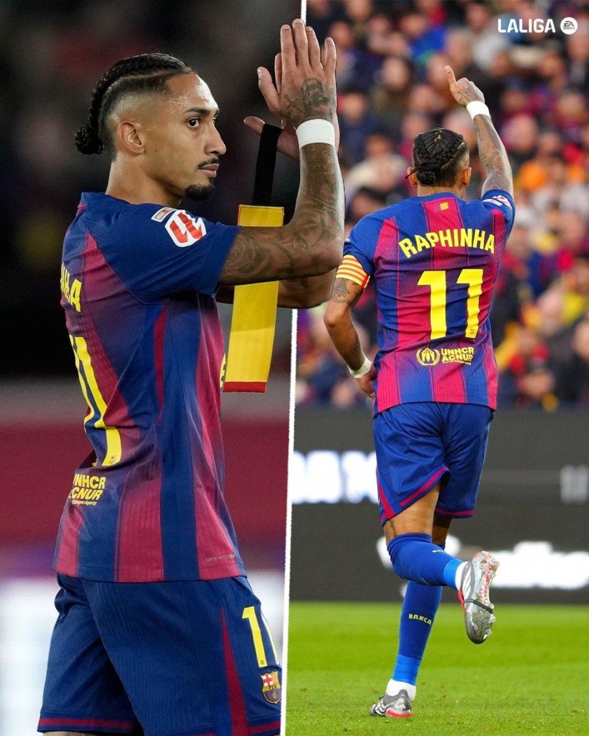 Raphinha cho biết anh vẫn chưa đạt thể trạng tốt nhất (Ảnh: Barca Worldwide).