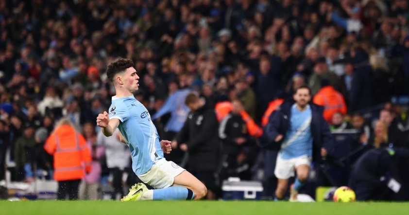Bàn thắng ở những phút cuối cùng của Foden giúp Man City có được 3 điểm quý giá. (Ảnh: Manchester Evening News)