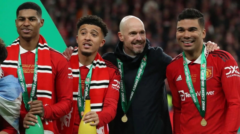 Rashford, Sancho và Casemiro nhiều khả năng sẽ đồng loạt rời khỏi MU vào năm sau. (Ảnh: EFL)