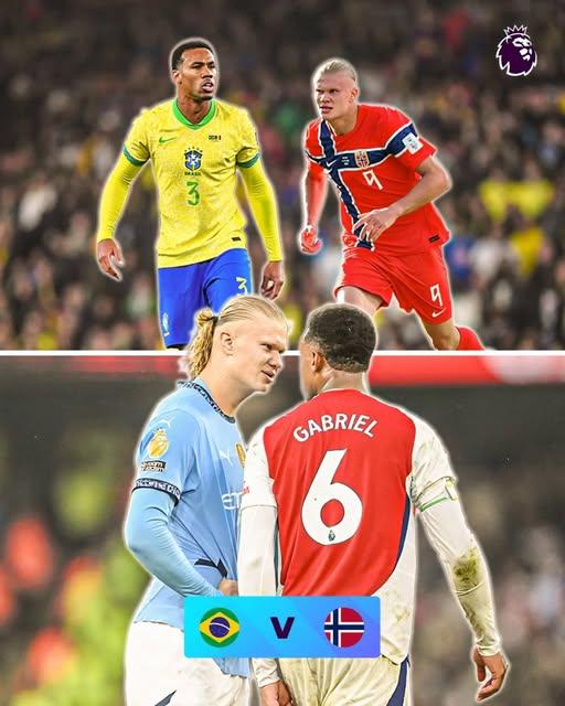 Haaland và Gabriel từng nhiều lần chạm trán ở Ngoại hạng Anh - Ảnh: Premier League