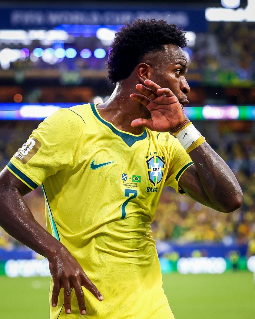 Vinicius đang trụ cột của ĐT Brazil - Ảnh: @brfootball