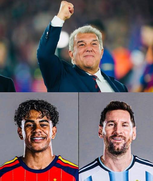 Laporta tự hào về Messi lẫn Yamal