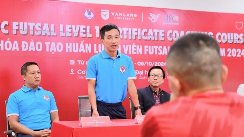 Tự chủ tổ chức khóa học HLV futsal cấp 1 AFC Bước tiến mới của bóng đá Việt Nam