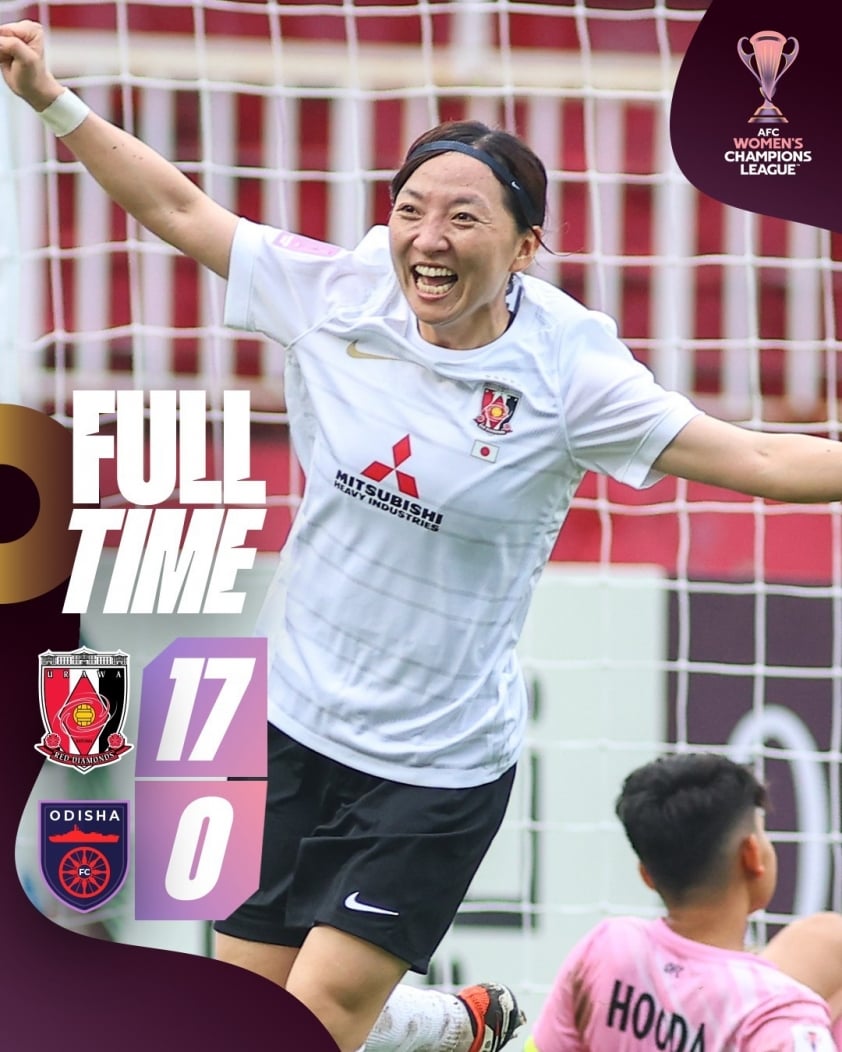 Urawa Red Diamonds đại thắng 17-0 trận khai màn trên sân Thống Nhất (Ảnh: AFC)