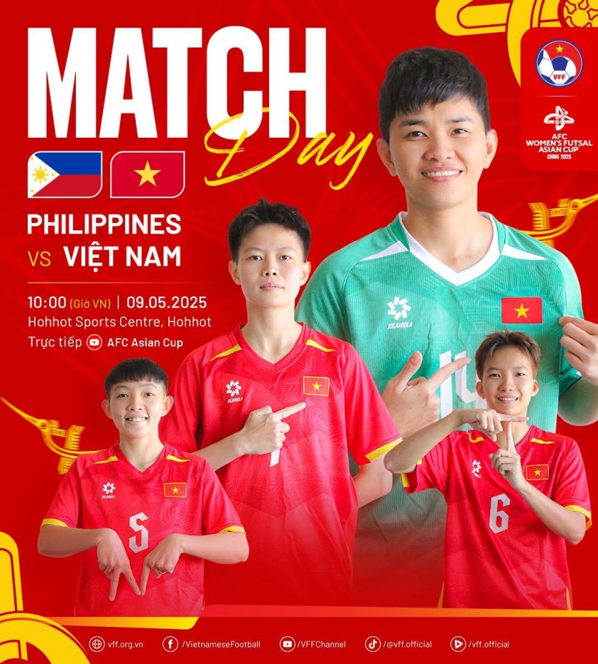 Trực tiếp futsal nữ Việt Nam vs Philippines, 10h00 hôm nay 9/5 632091