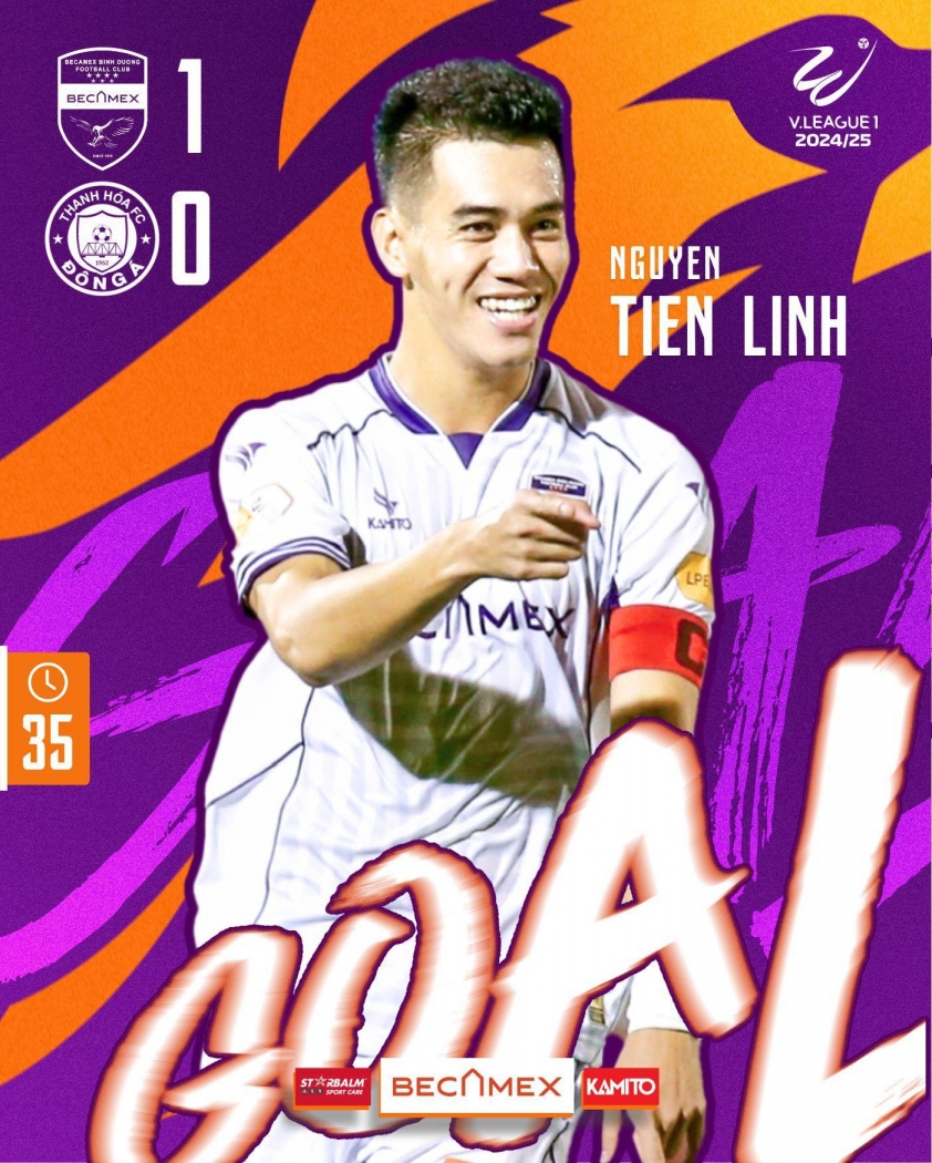Tiến Linh giành Vua phá lưới V-League 2024/25 653949