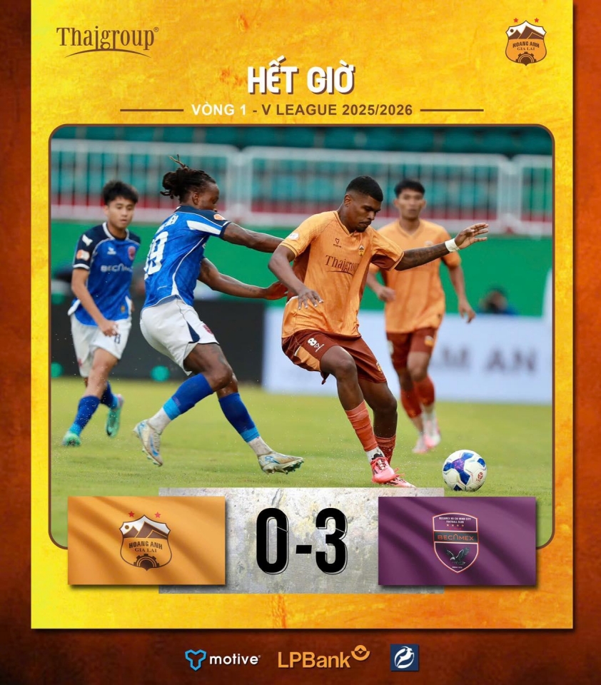 Bảng xếp hạng vòng 1 V-League 2025/26: Ninh Bình dẫn đầu bảng, HAGL rơi xuống bét bảng 686614