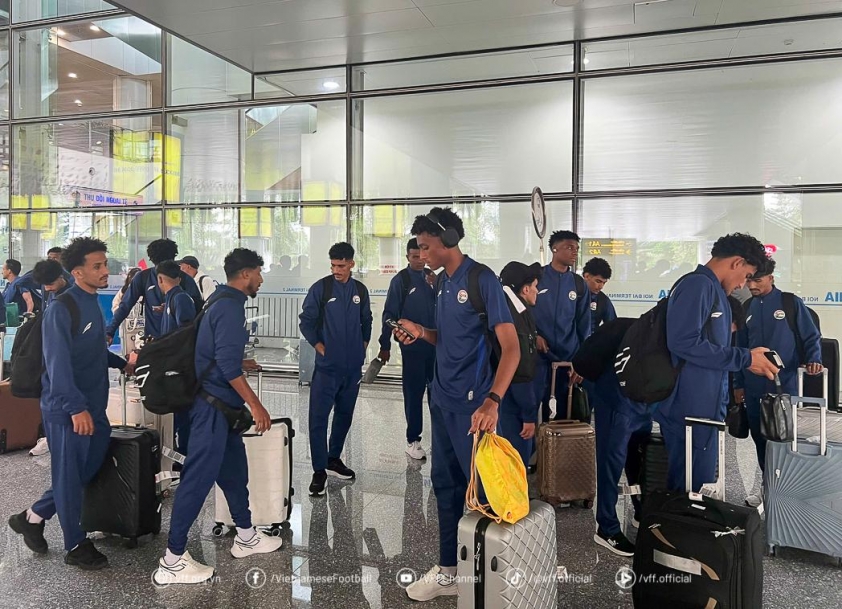 Đội tuyển U23 Yemen đã có mặt ở Việt Trì (Ảnh: VFF)