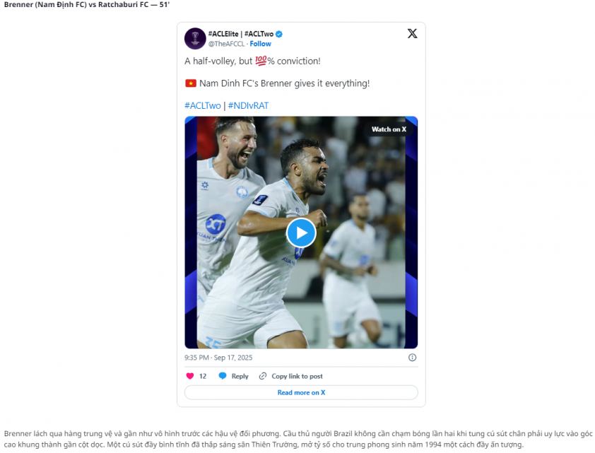 "Cầu thủ Brazil tại Nam Định được AFC tôn vinh" 3 Screenshot_718