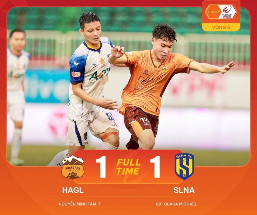 Ngoại binh Brazil sút trượt penalty, HAGL chia điểm SLNA trên sân Pleiku 715814