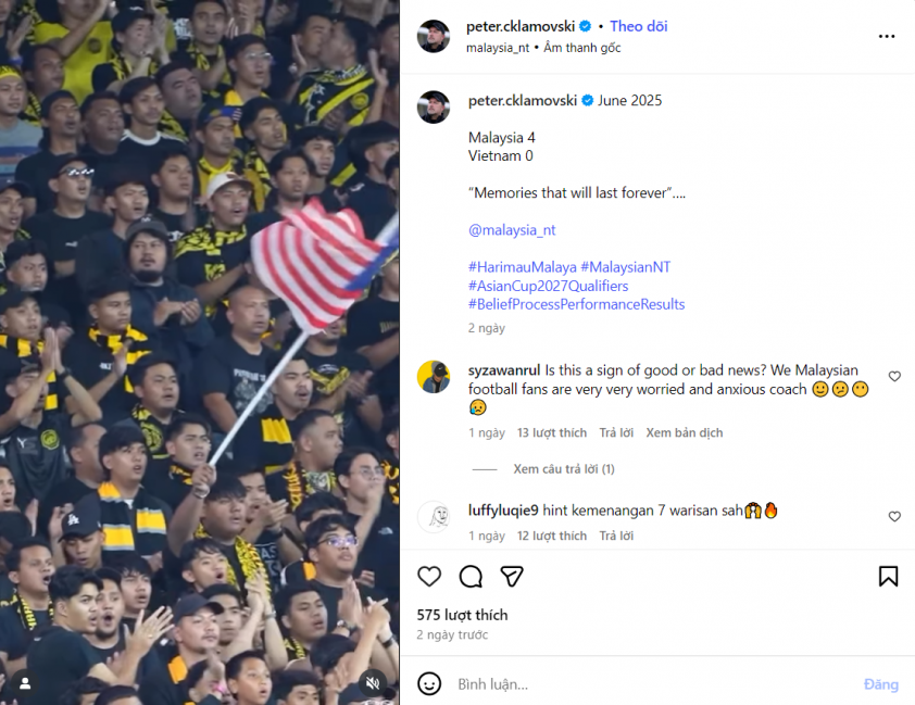 Động thái lạ của HLV ĐT Malaysia trước ngày FIFA ra phán quyết 732761