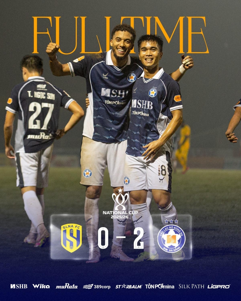 Đà Nẵng vào tứ kết Cúp Quốc gia 2025/26 sau khi thắng SLNA 5 Thắng tối thiểu SLNA, Đà Nẵng vào tứ kết Cúp Quốc gia 2025/26 742385