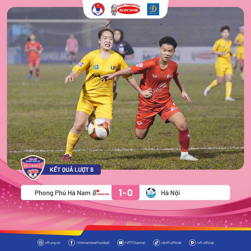 TPHCM và Phong Phú Hà Nam cạnh tranh khốc liệt ngôi đầu giải U19 Quốc gia 6 KetQua-U19NuQG26-PPHNvHN