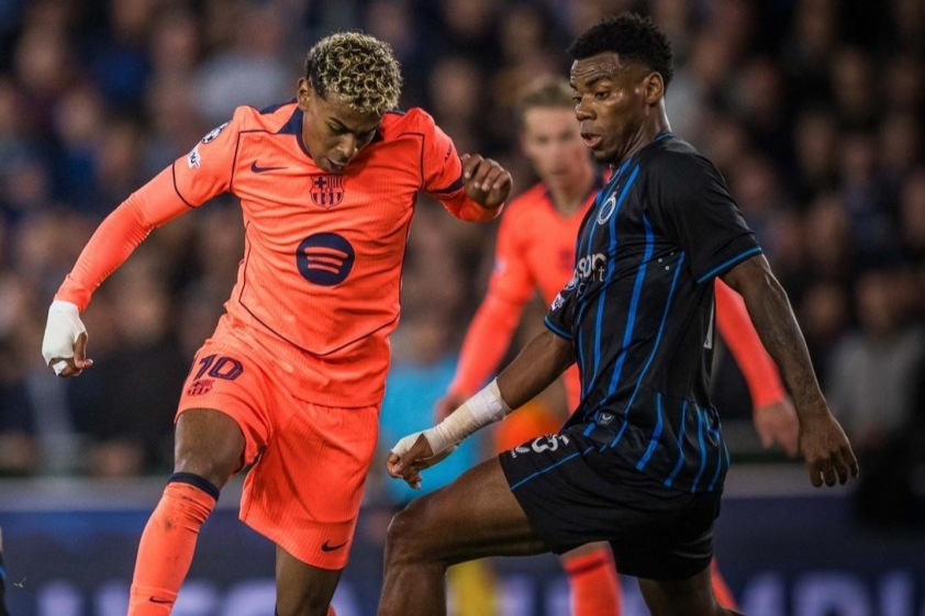 Lamine Yamal phá kỷ lục Champions League của Mbappé 4 barcelona-gap-vo-van-kho-khan-truoc-club-brugge