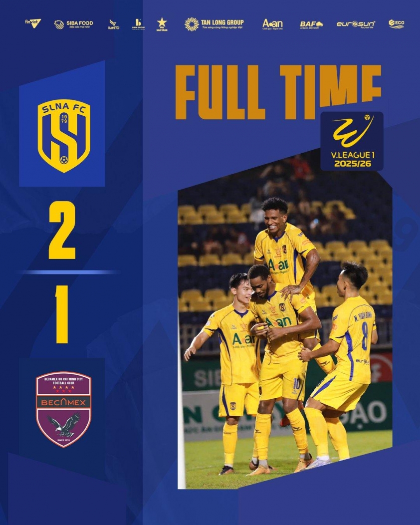 "Người ngoại binh Nam Mỹ tỏa sáng, SLNA vượt qua khủng hoảng tạm thời" 7 Trực tiếp SLNA 2-1 Becamex TPHCM: Hấp dẫn từng giây 738049