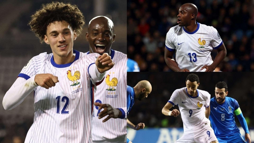 Pháp kết thúc vòng loại World Cup với thành tích bất bại 5 Akhliouche Mateta Ekitike France