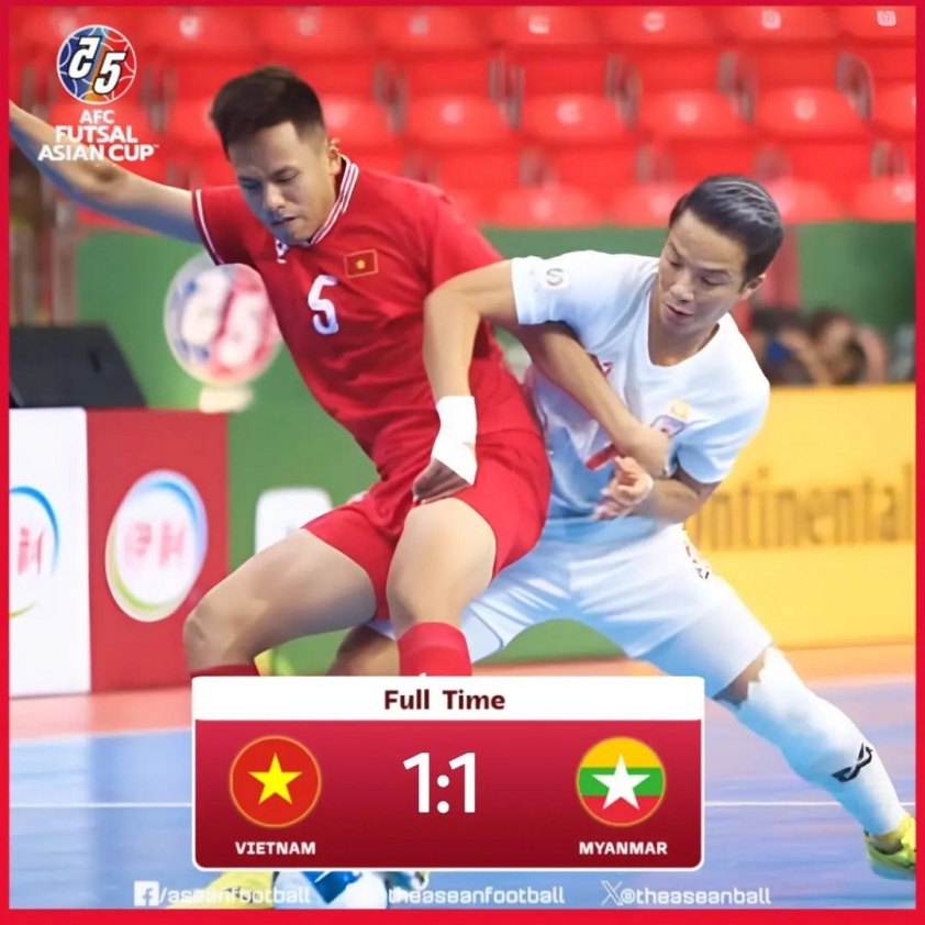 Trực tiếp futsal Việt Nam 1-1 Myanmar: Cân bằng tỷ số 445564