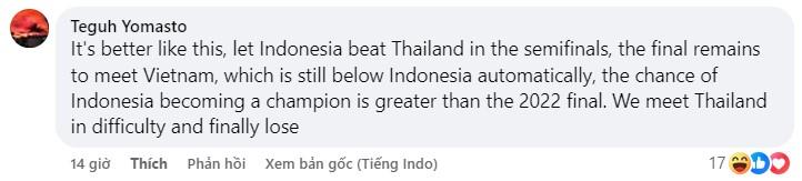 Việt Nam thắng Thái Lan, CĐV Indonesia đồng loạt phản ứng 553187Việt Nam thắng Thái Lan, CĐV Indonesia đồng loạt phản ứng 553187