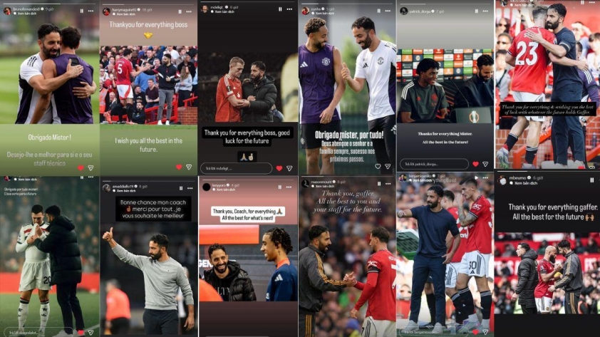 Nội bộ Man United dậy sóng sau quyết định sa thải Ruben Amorim, dàn sao đồng loạt lên tiếng tri ân 773568