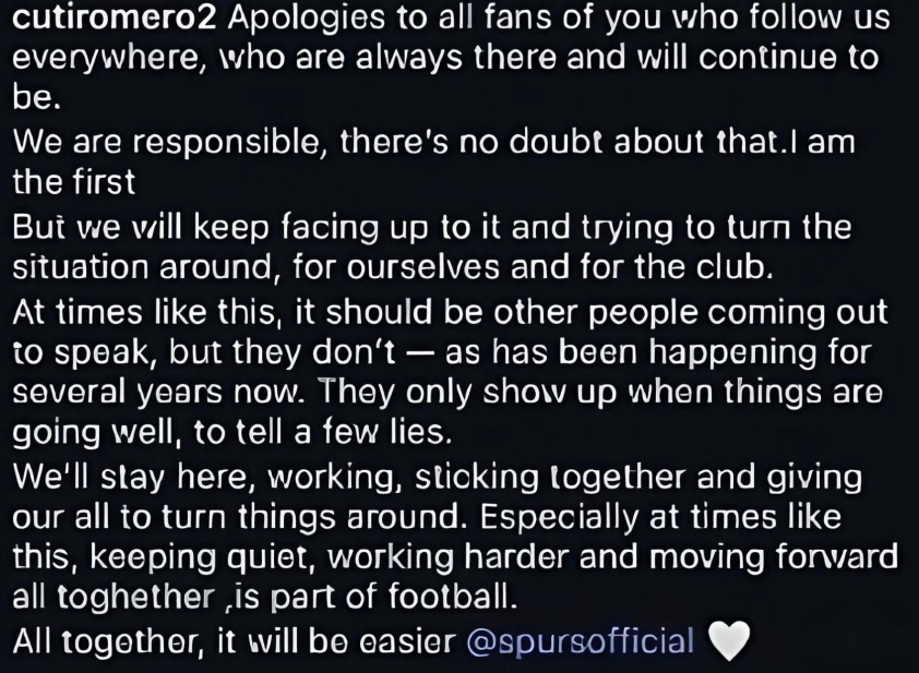 Cristian Romero gây bão mạng xã hội, công khai chỉ trích ban lãnh đạo Tottenham