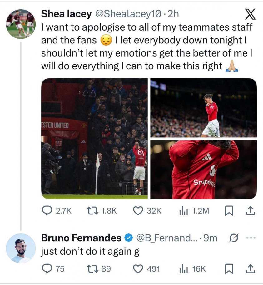 Phản hồi của Bruno Fernandes