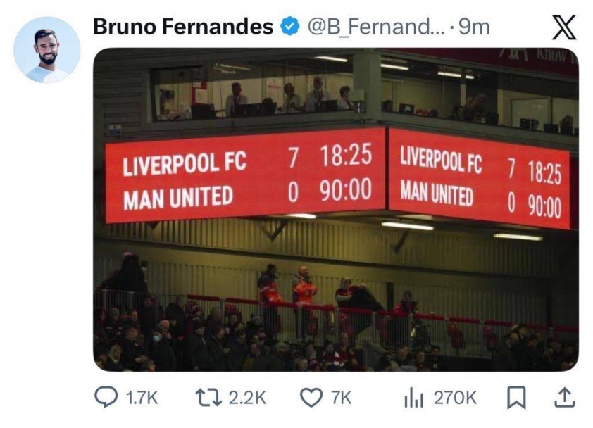 Bruno Fernandes bị hack tài khoản X