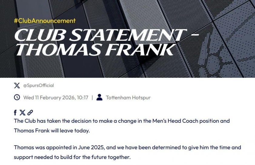 Chính thức: HLV Thomas Frank bị Tottenham sa thải 793639