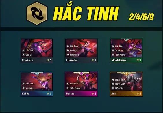 Cách chơi đội hình Hắc Tinh