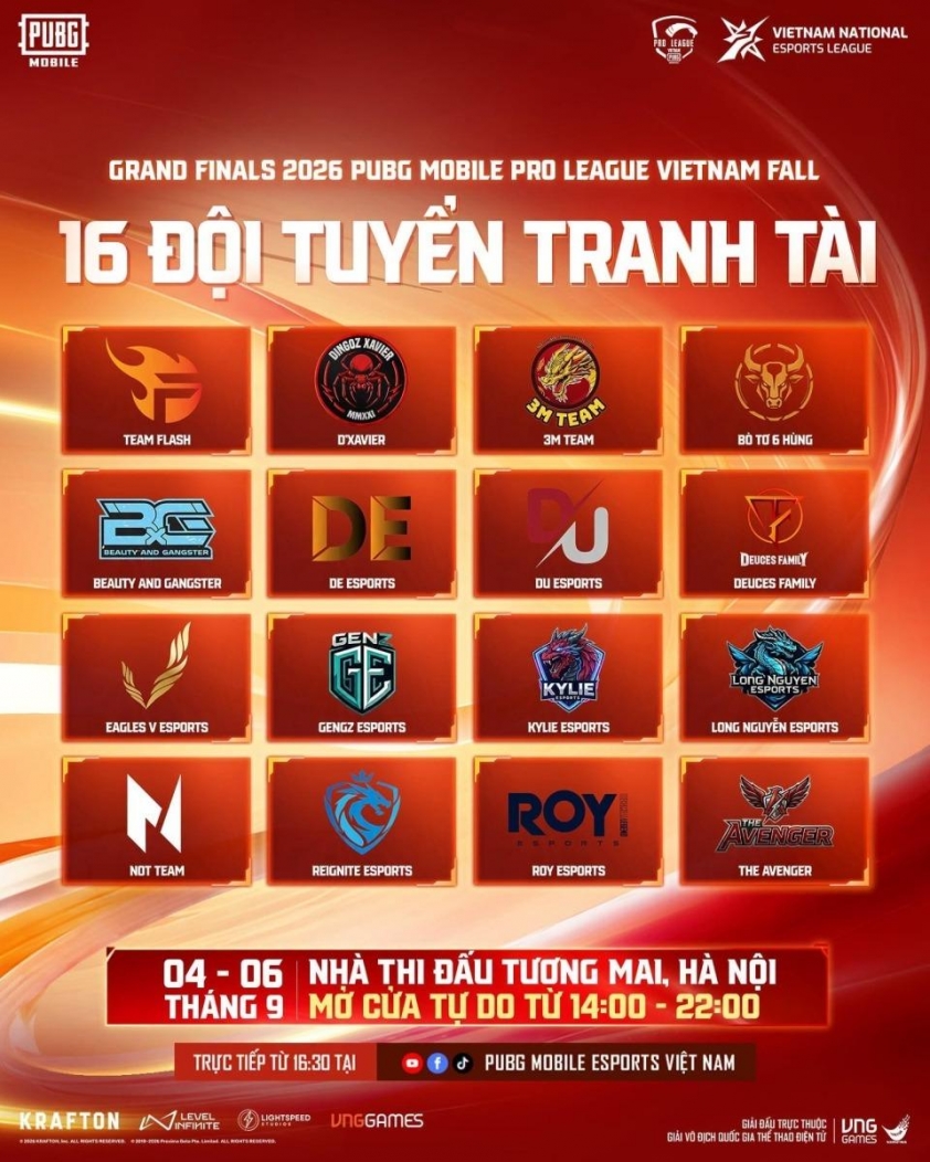 Hà Nội đăng cai Chung kết PMPL Vietnam Fall 2026, 16 đội tranh vé Đông Nam Á 889646