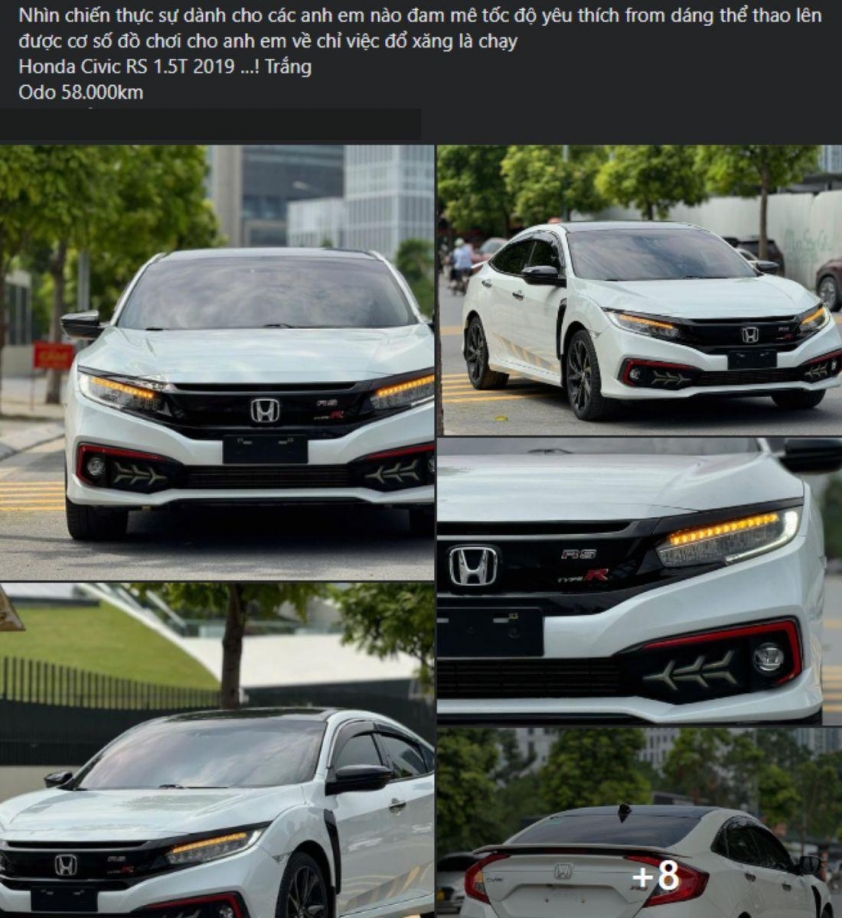 Honda Civic RS 2019 lắn bánh 5 năm có giá bán bao nhiêu?