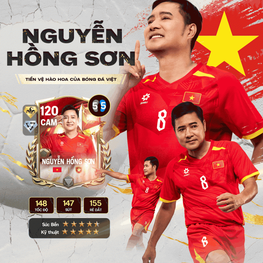 Huyền thoại Hồng Sơn chính thức trình làng FC Mobile VN với OVR lên đến 120 trong mùa thẻ ANS: Việt Nam