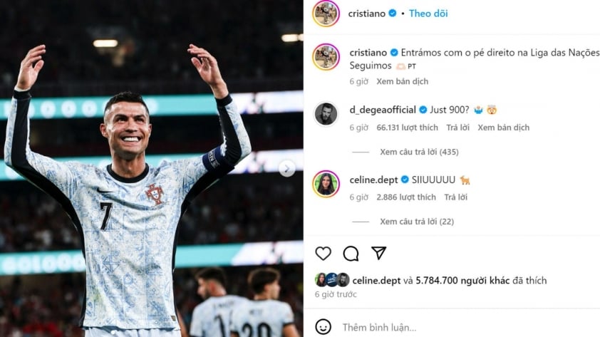 Ronaldo lập kỷ lục, Vinicius và các siêu sao bóng đá hết lời ca ngợi 523677