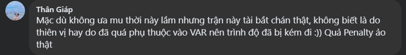 CĐM phản ứng với trọng tài vì thổi phạt đền MU 582071