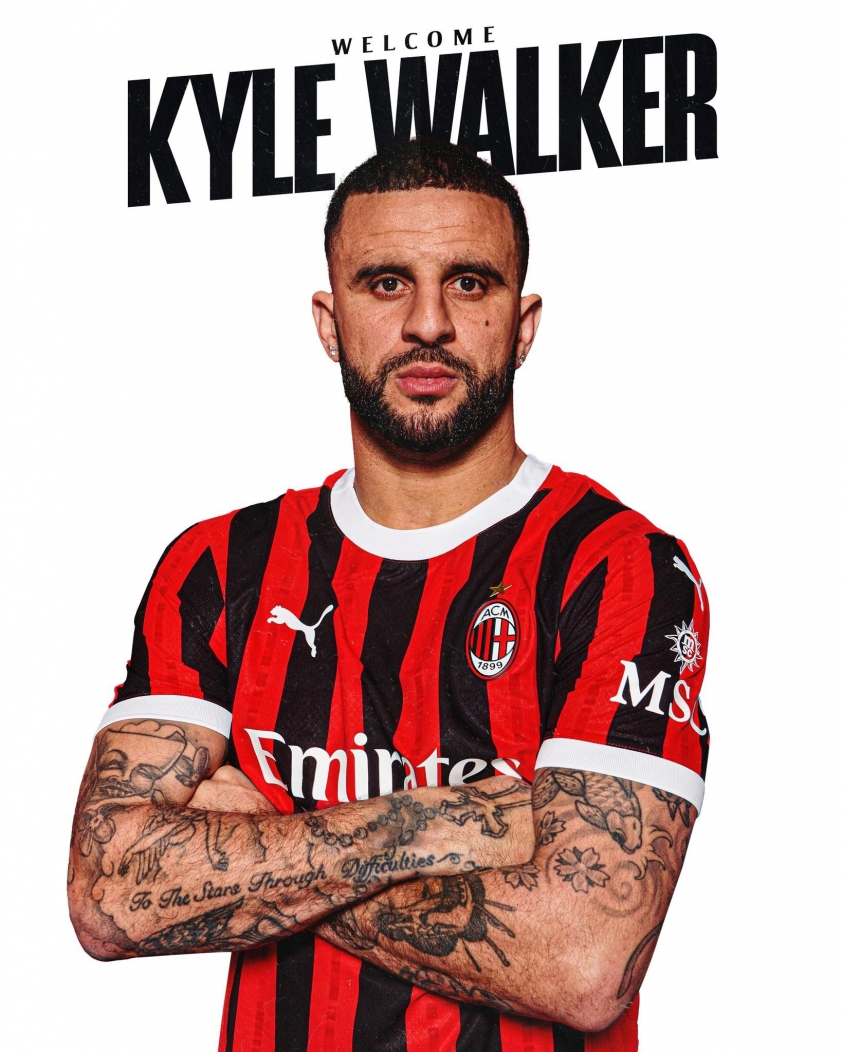 Kyle Walker chuyển tới AC Milan theo dạng cho mượn. Ảnh: CLB