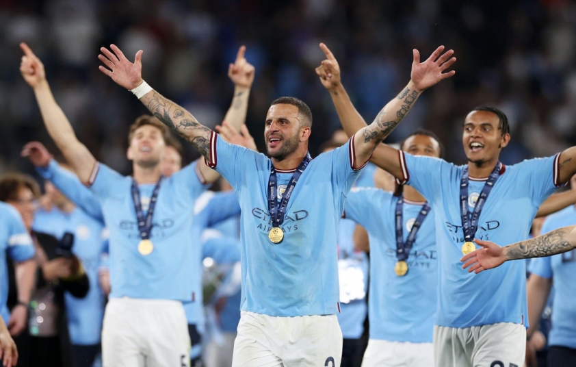 Kyle Walker gặt hái được nhiều thành công cùng Man City.Ảnh: Getty