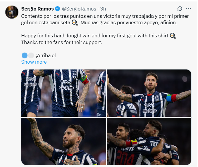 Sergio Ramos lập 'siêu phẩm' đầu tiên tại Mexico 599694