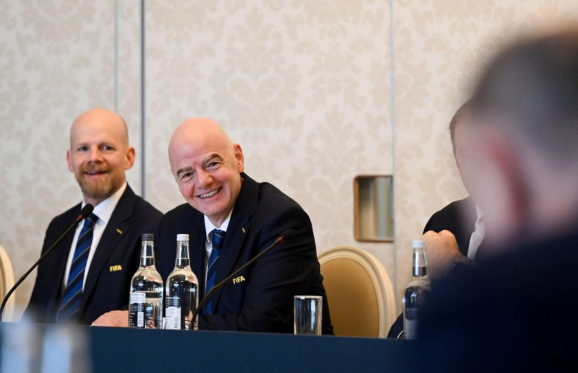 Chủ tịch FIFA Gianni Infantino mở ra cơ hội cho ĐT Nga tham dự World Cup 2026. Ảnh: Getty