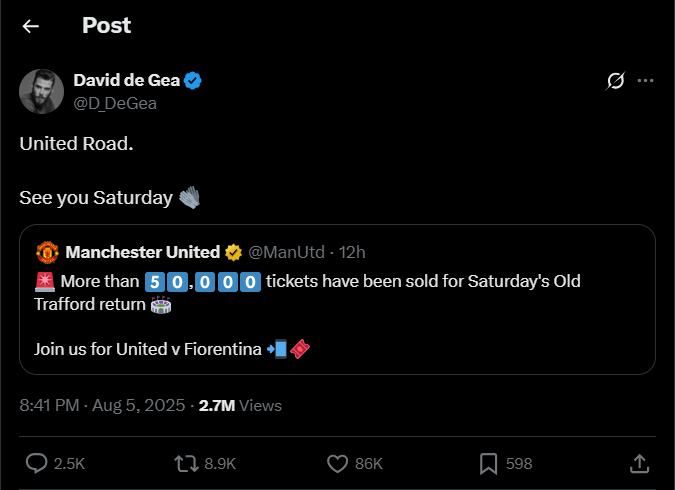 De Gea xác nhận trở lại Man Utd 678924