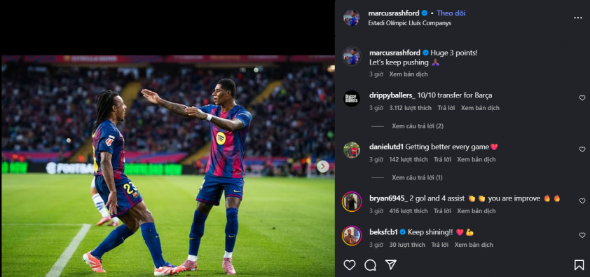 Rực sáng tại Barca, Rashford gửi thông điệp tới MU và Amorim 712795