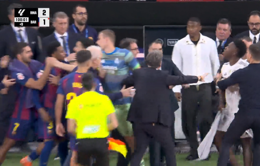 Real và Barca hề hấn căng thẳng, Vinicius 'đối đầu' Yamal 4 Real và Barca xô xát cực căng, Vinicius không thể vắng mặt 729205