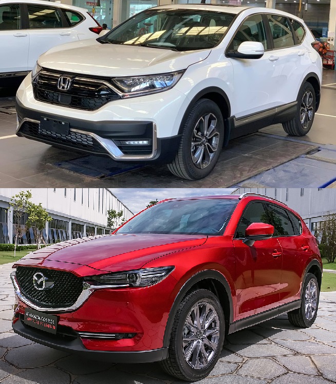 Ngoại thất Honda CR-V và Mazda CX-5