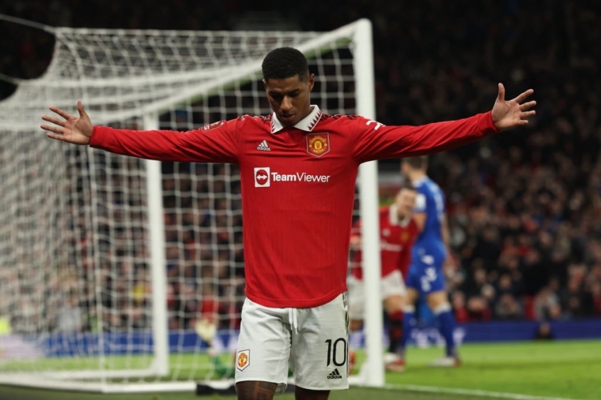 Rashford tỏa sáng rực rỡ để giúp MU đánh bại Everton 3-1. AnrhL GETTY