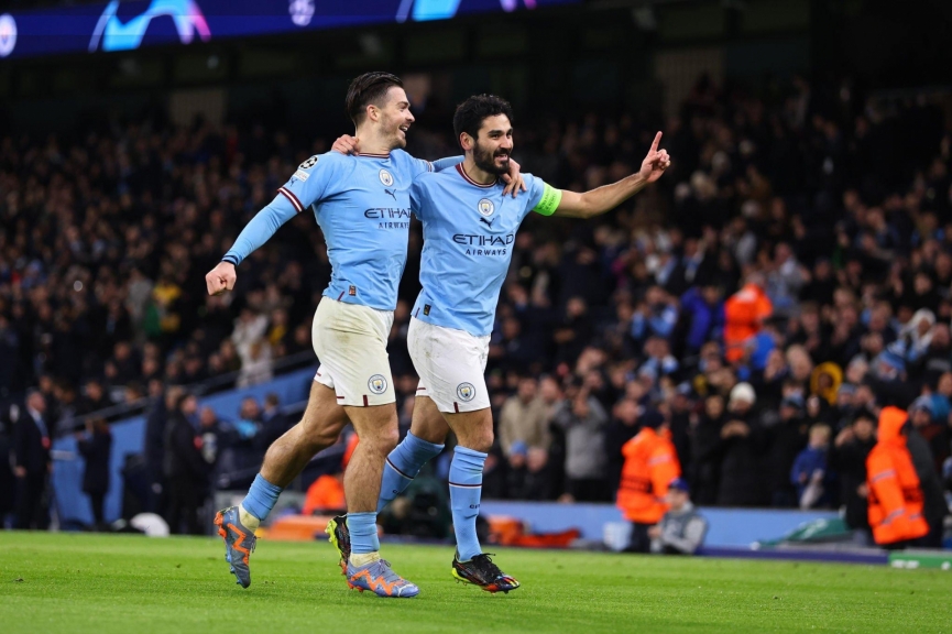 Man City dễ dàng đè bẹp Leipzig 7 bàn trên sân nhà. Ảnh: GETTY