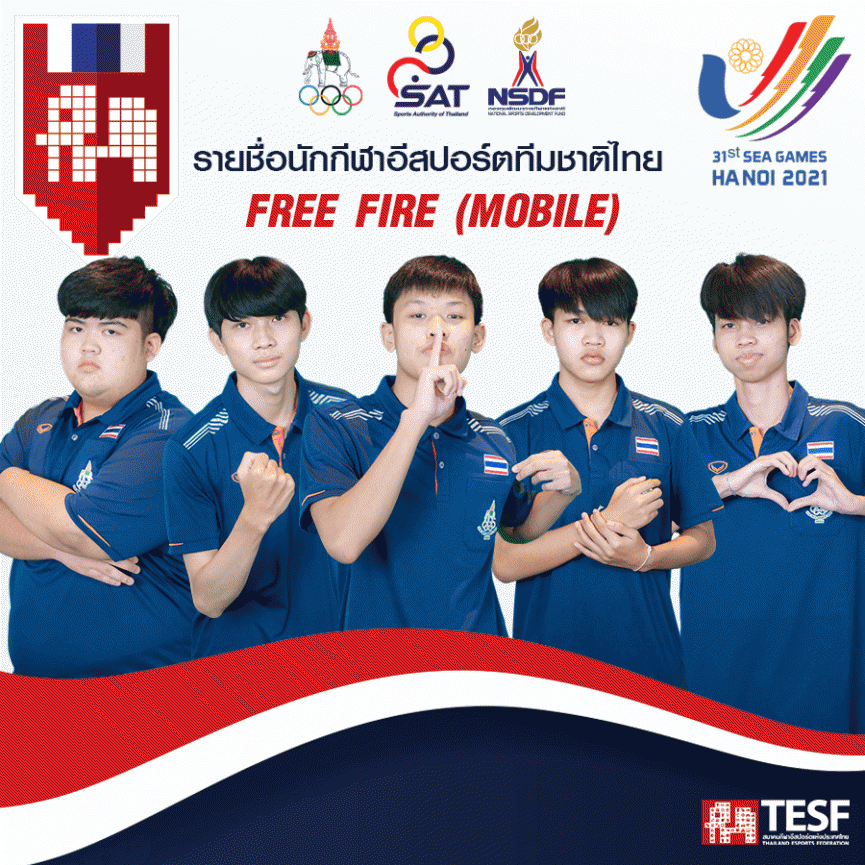 Thành phần của Free Fire Thái Lan dự SEA Games 31 - Đội 1
