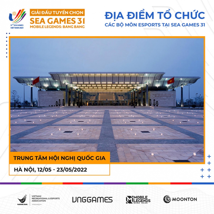 SEA Games 31 môn Liên minh huyền thoại sẽ được tổ chức tại Trung tâm Hội nghị Quốc gia
